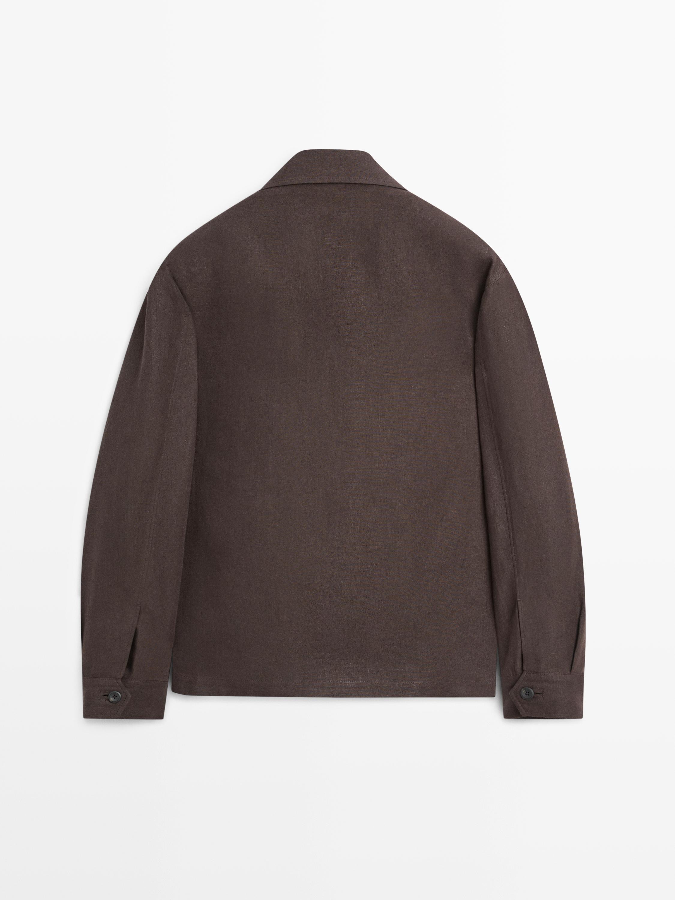 Total look linen overshirt